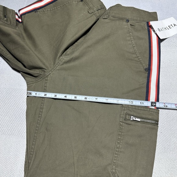 NEW Athleta Summit Cargo Pants Womens 10 Olive Green Stretch Side Stripe NWT - Picture 13 of 15